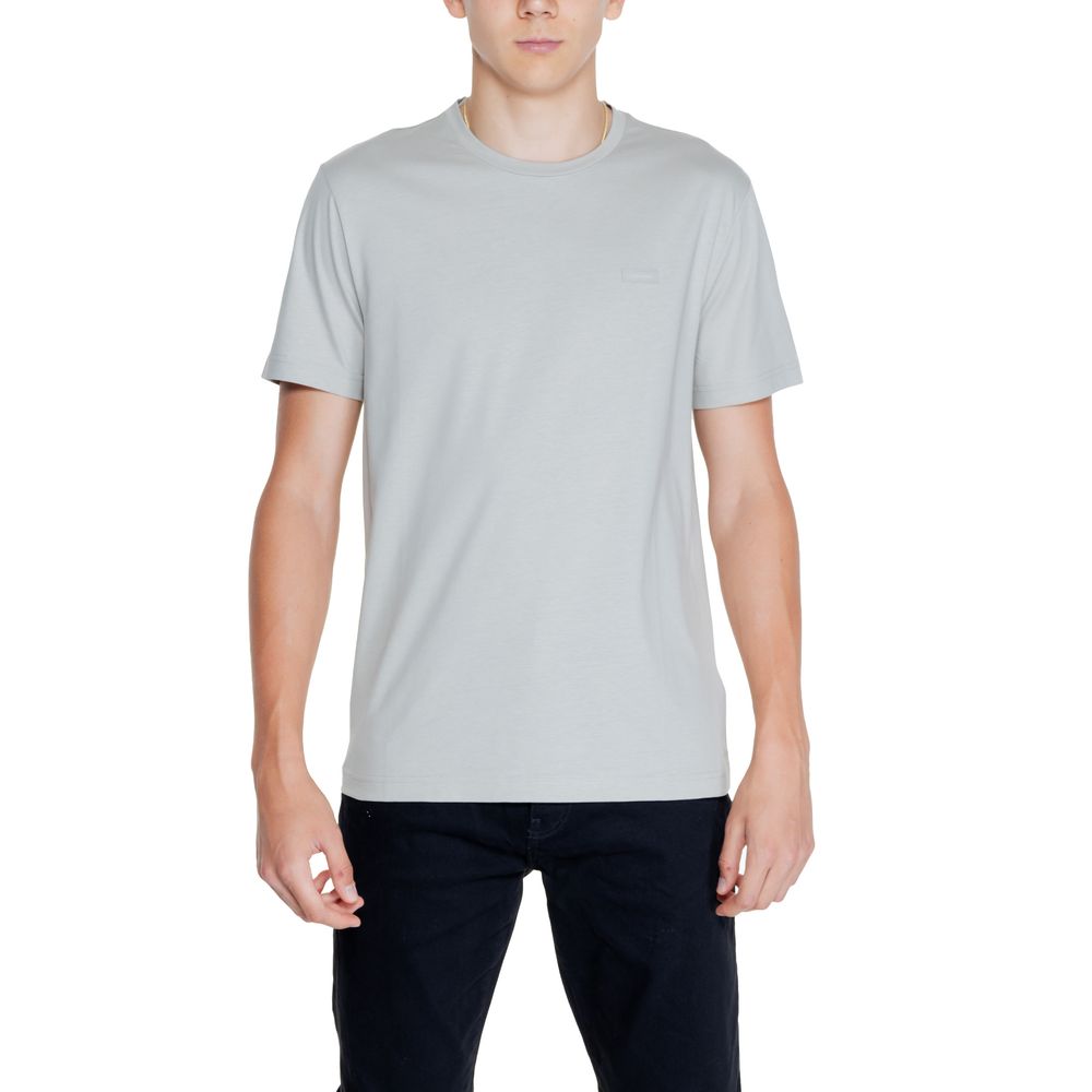 T-shirt in cotone grigio Calvin Klein