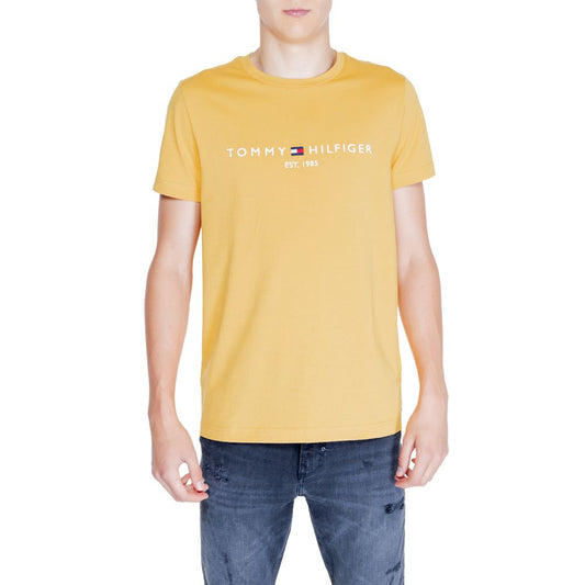 Maglietta in cotone giallo Tommy Hilfiger