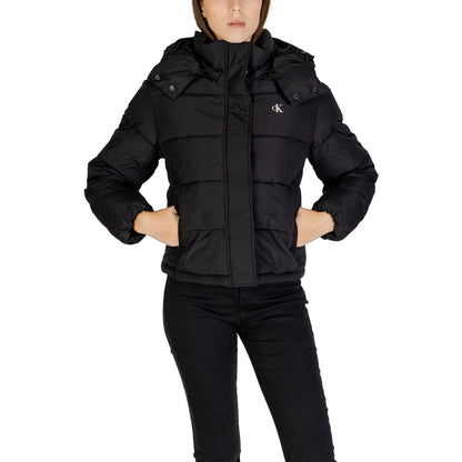 Calvin Klein Jeans Nero Poliestere Poliestere Giacche e Cappotti