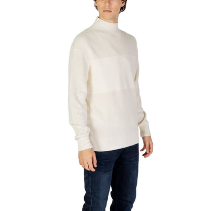 Maglione in cotone color crema Calvin Klein Jeans