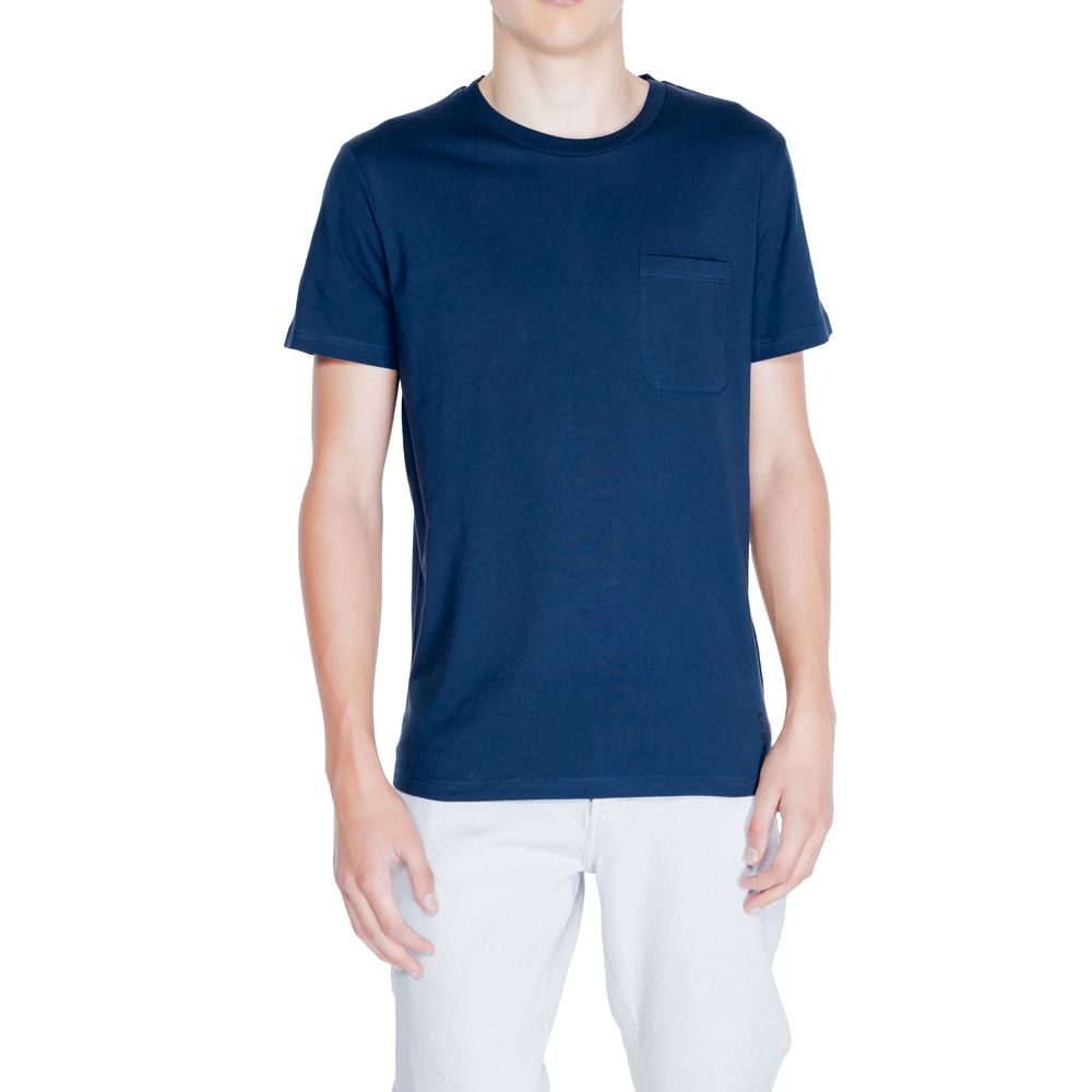 T-shirt in cotone blu Peuterey