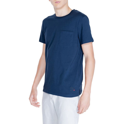 T-shirt in cotone blu Peuterey