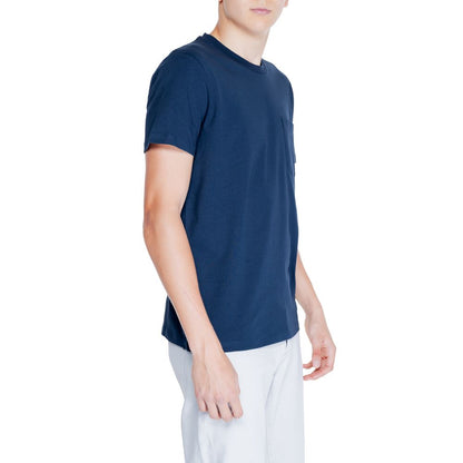 T-shirt in cotone blu Peuterey