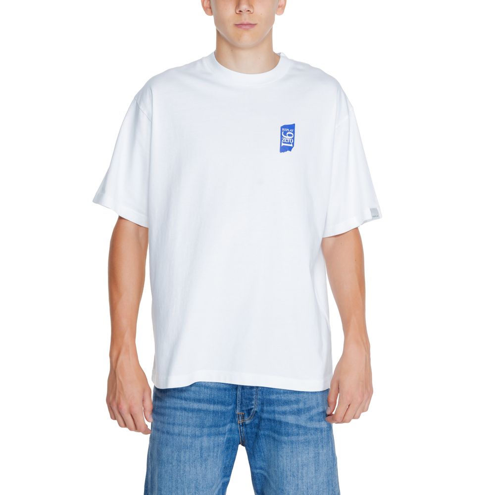 T-shirt in cotone bianco Replay