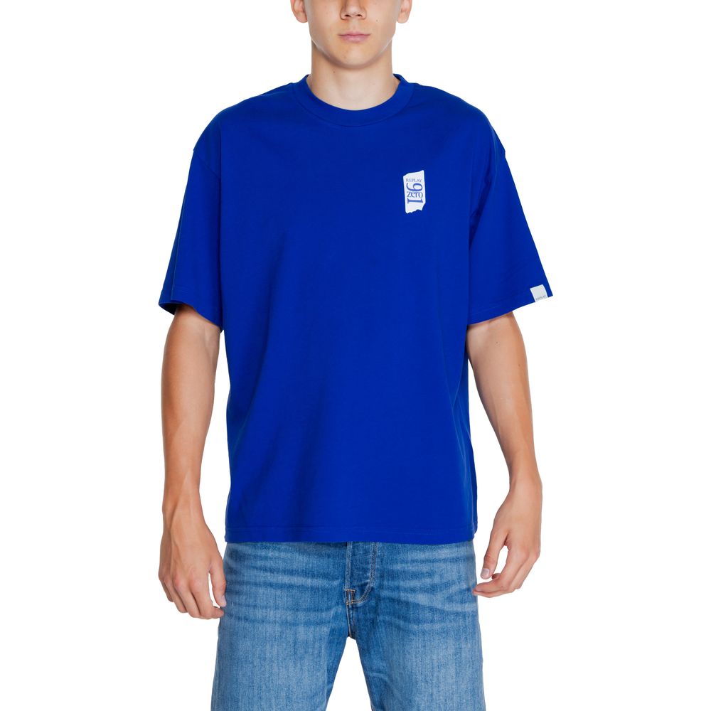 T-shirt in cotone blu Replay