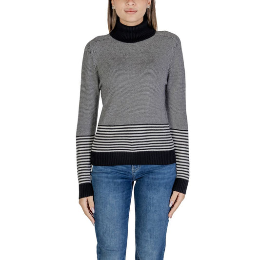 Maglione in viscosa bianco e nero di Sandro Ferrone