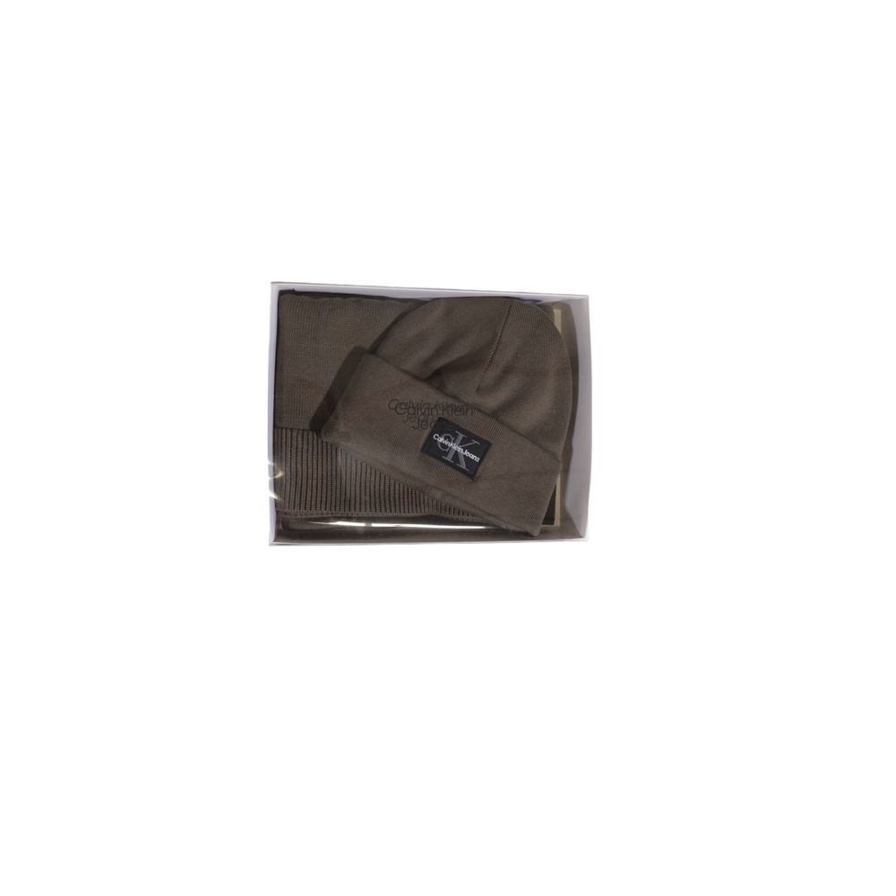 Calvin Klein Jeans Sciarpa di cotone marrone