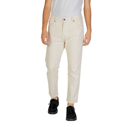 Gianni Lupo Jeans e Pantaloni in Cotone Crema