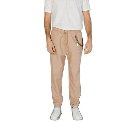 Gianni Lupo Beige Poliestere Jeans e Pantaloni