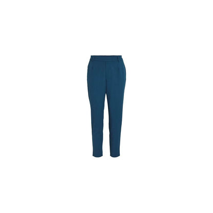 Vila Clothes Blue Polyester Jeans & Pant