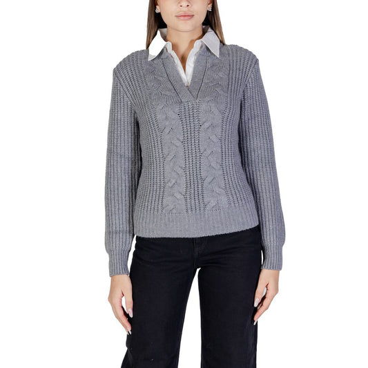Maglione in viscosa grigia Morgan De Toi