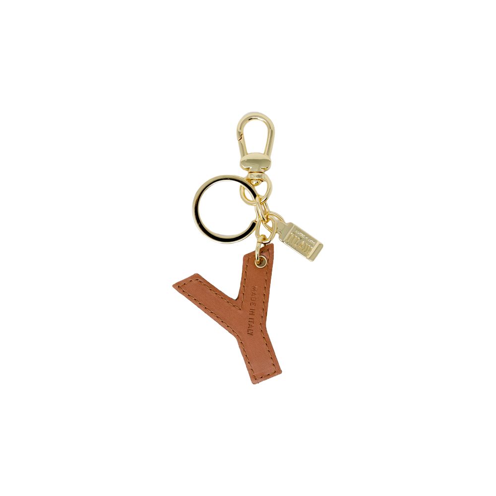 Alviero Martini Prima Classe Beige Synthetic Leather Keychain