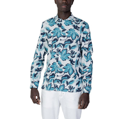 Camicia in viscosa blu Antony Morato