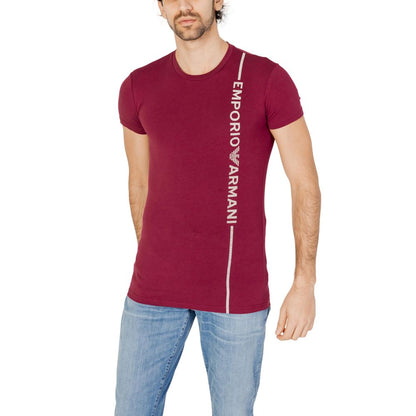 Emporio Armani Underwear T-Shirt in cotone bordeaux