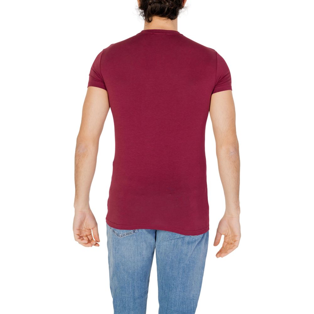 Emporio Armani Underwear T-Shirt in cotone bordeaux