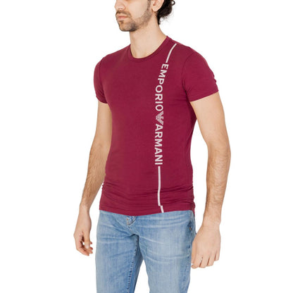 Emporio Armani Underwear T-Shirt in cotone bordeaux