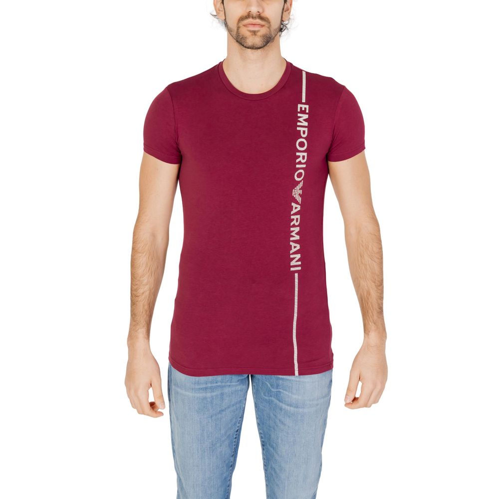 Emporio Armani Underwear T-Shirt in cotone bordeaux