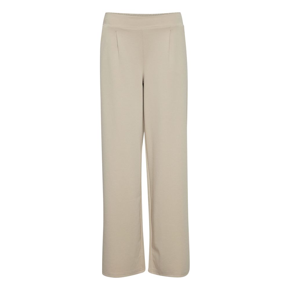 ICHI Beige Polyethylene Polyethylene Jeans & Pant