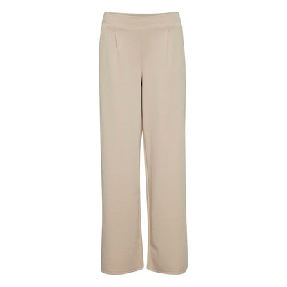 ICHI Beige Polyethylene Polyethylene Jeans & Pant