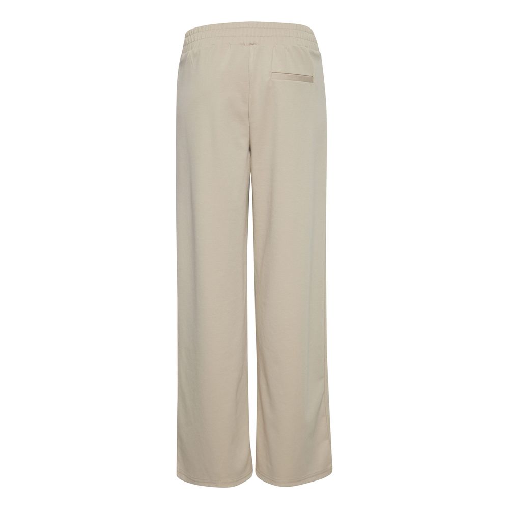 ICHI Beige Polyethylene Polyethylene Jeans & Pant