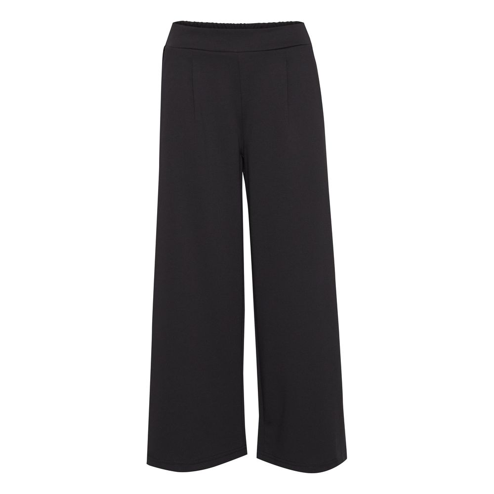 ICHI Black Polyester Polyester Jeans & Pant