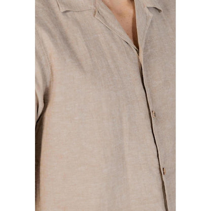 Hamaki-Ho Beige Linen Shirt