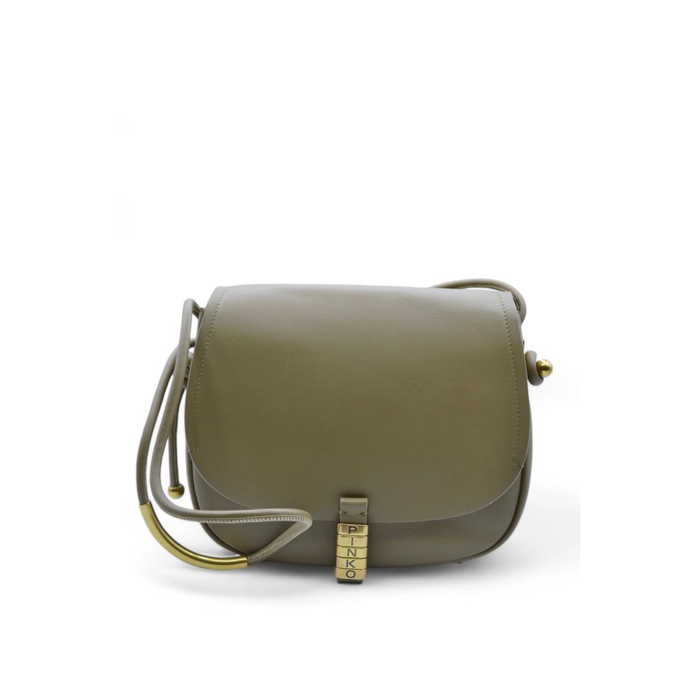 PINKO Green Leather Crossbody Bag