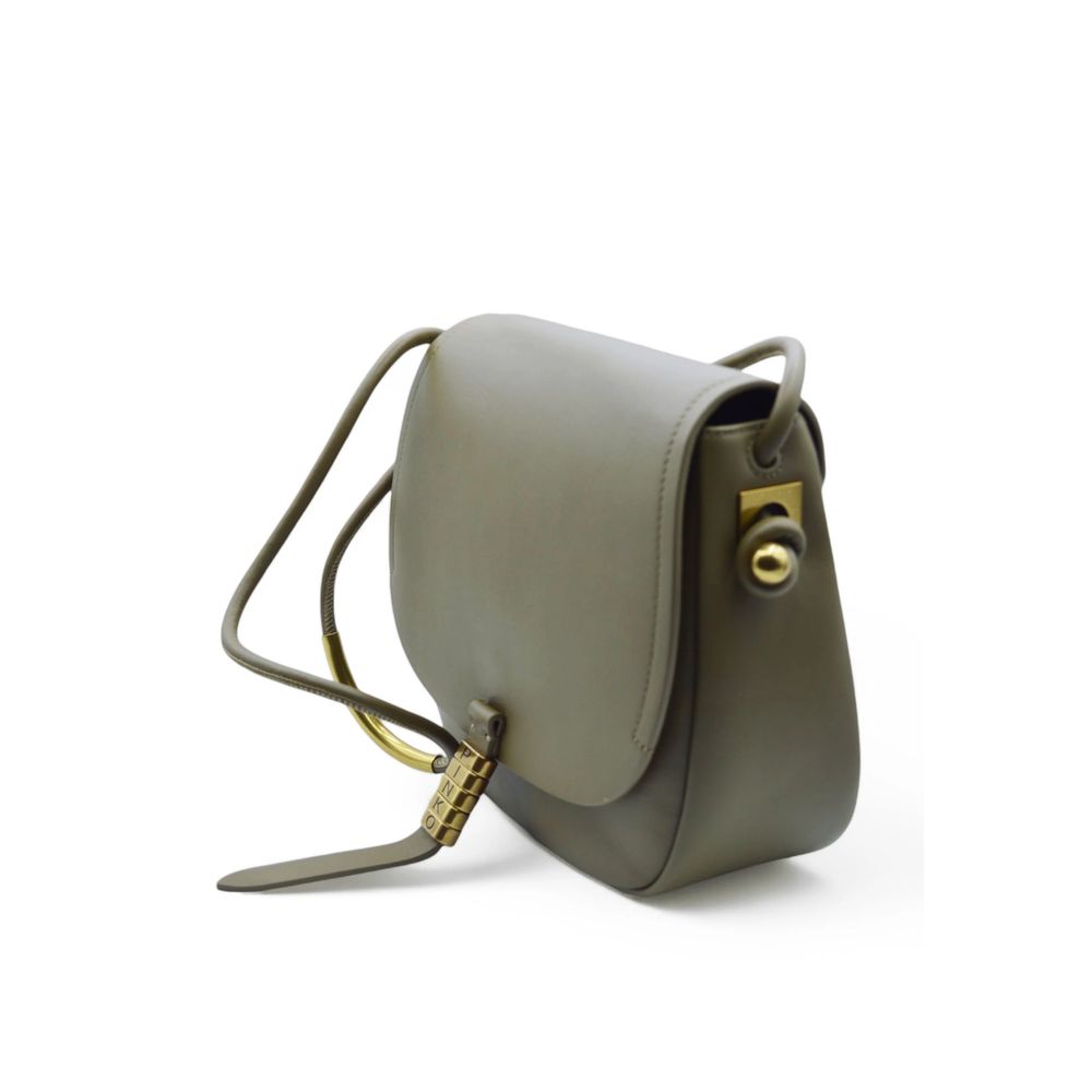 PINKO Green Leather Crossbody Bag