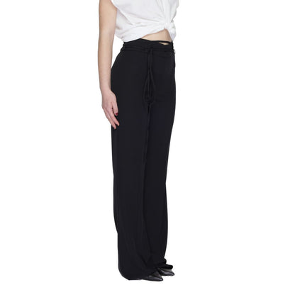 Sandro Ferrone Black Polyester Jeans & Pant