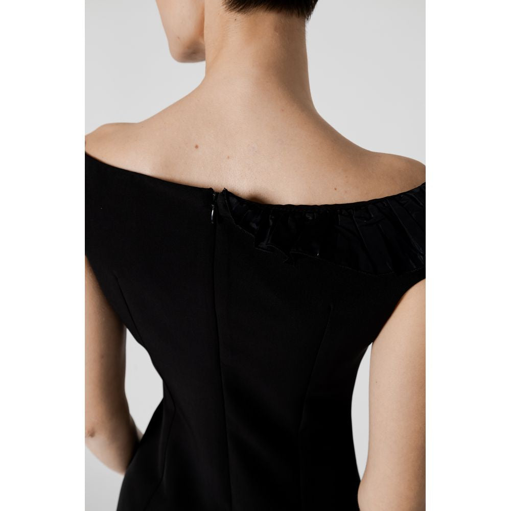 Sandro Ferrone Black Polyester Dress