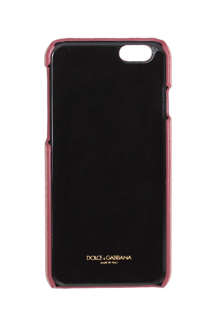 Custodia per iPhone con cristalli in pelle rosa Chic Dolce &amp; Gabbana