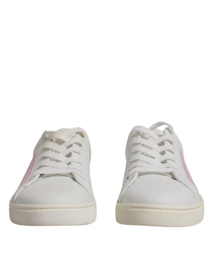 Dolce & Gabbana White Classic Calf Leather Sneakers Shoes