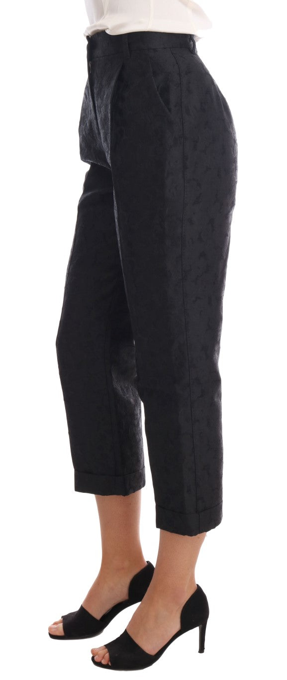 Dolce &amp; Gabbana Pantaloni eleganti Capri a vita alta