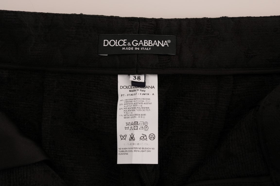 Dolce &amp; Gabbana Pantaloni eleganti Capri a vita alta