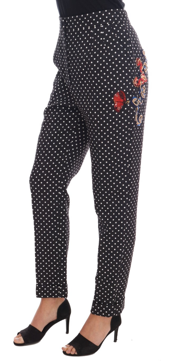 Pantaloni eleganti decorati a pois di Dolce &amp; Gabbana