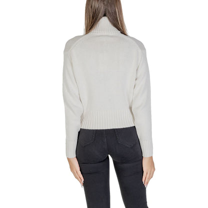 Maglione in cotone color crema Calvin Klein Jeans