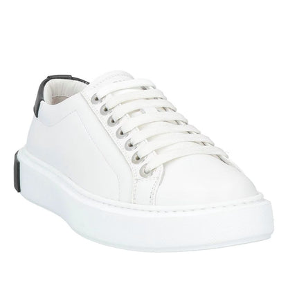 Les Hommes White Calfskin Men Sneaker