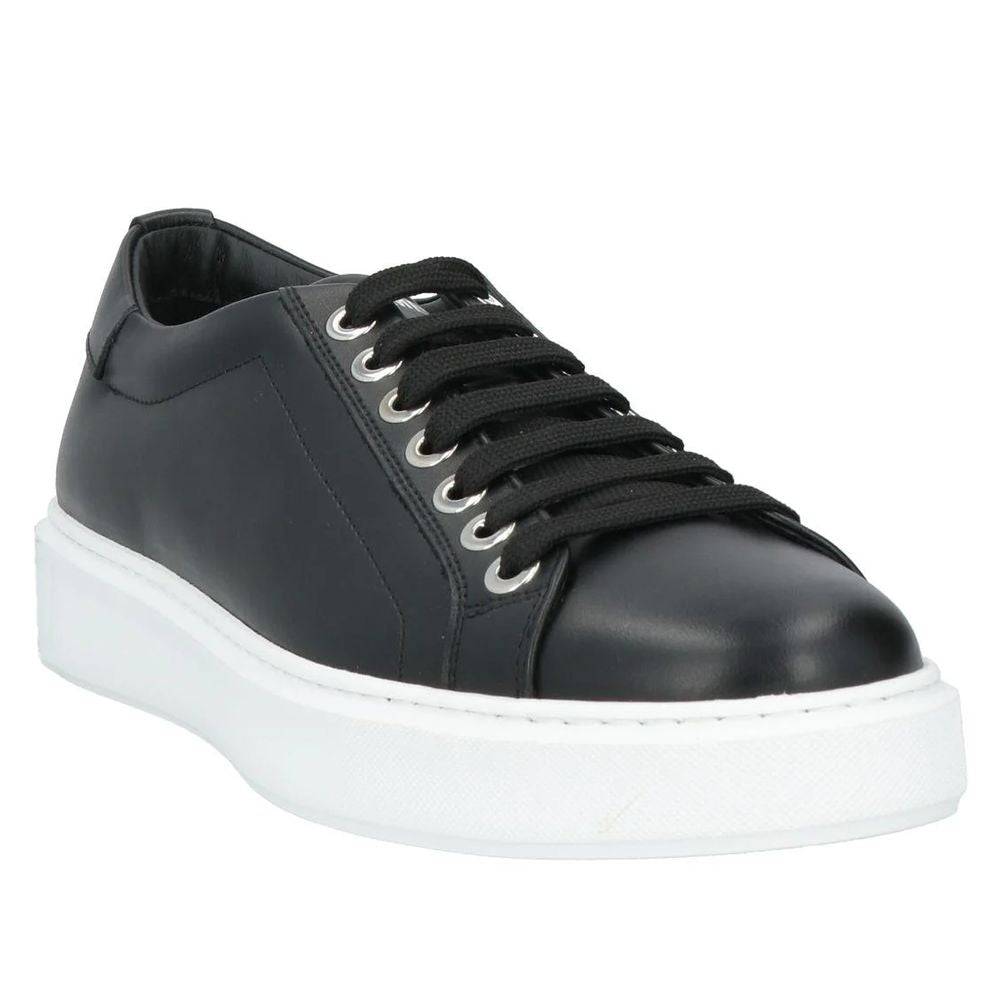 Les Hommes Black Calfskin Men Sneaker