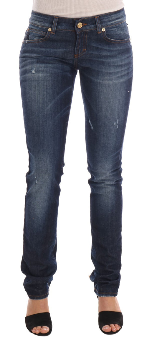 Jeans in denim skinny a vita bassa alla moda John Galliano