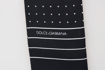 Dolce &amp; Gabbana Elegante Sciarpa Cravatta da Uomo in Seta