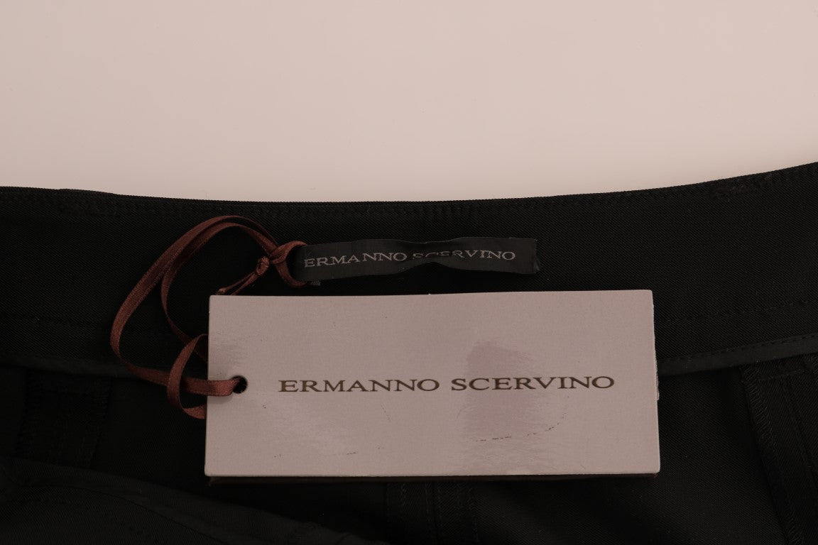 Черные гладкие леггинсы со штрипками Ermanno Scervino