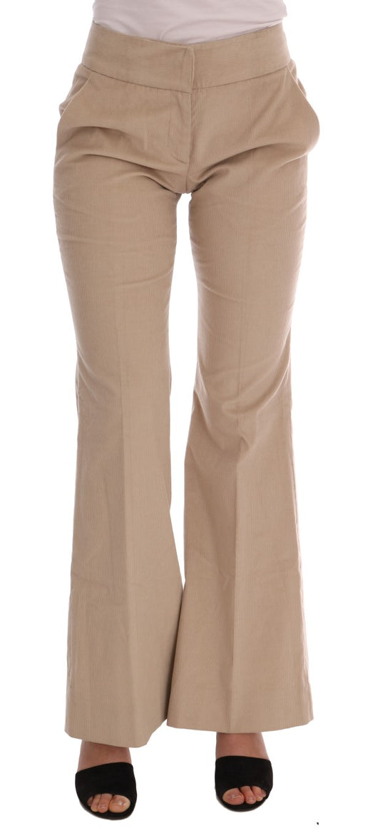 Ermanno Scervino Pantaloni Svasati Bootcut Chic Beige