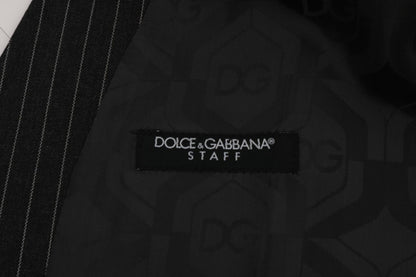 Dolce &amp; Gabbana Элегантный серый жилет в полоску