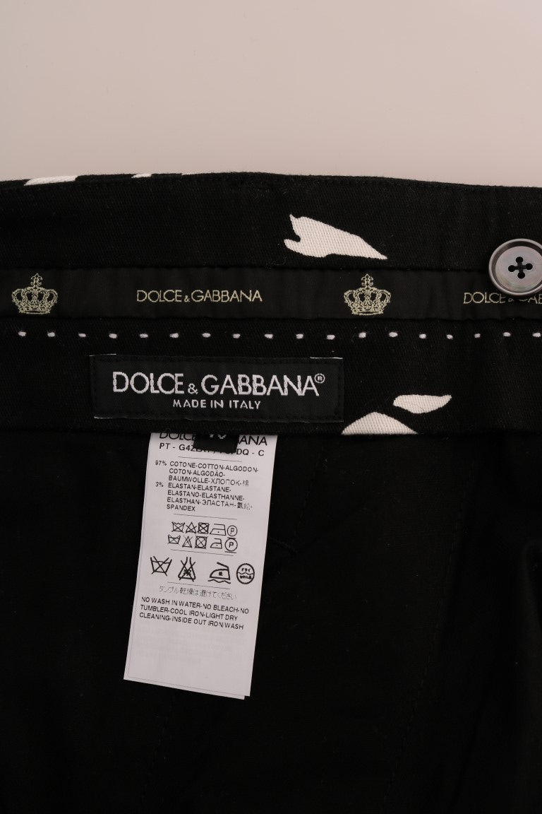 Pantaloni alla caviglia eleganti con stampa ad albero di Dolce &amp; Gabbana