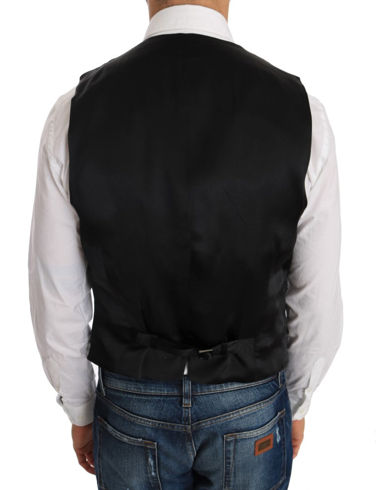 Dolce &amp; Gabbana Gilet formale elegante slim fit in nero