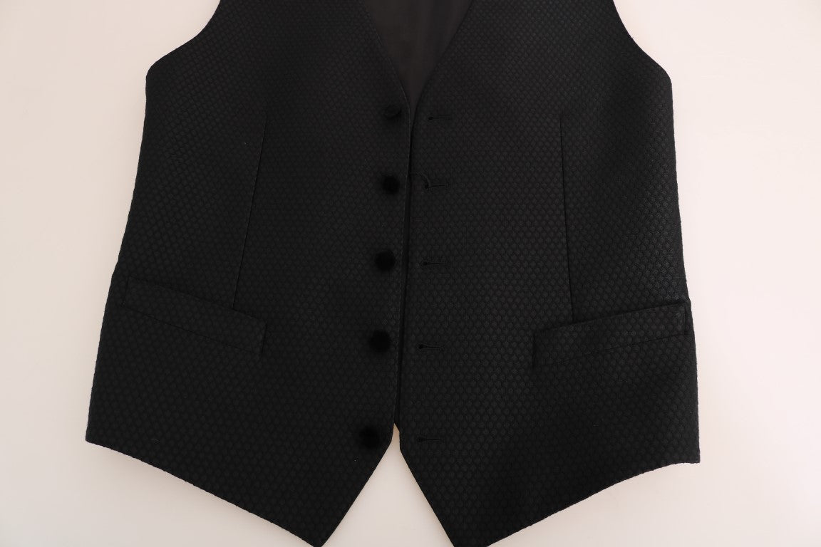 Dolce &amp; Gabbana Gilet elegante nero a pois