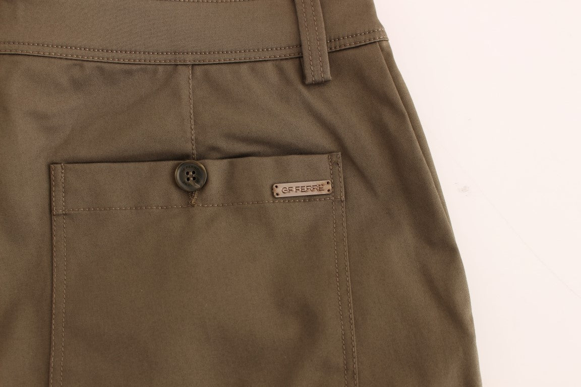 Pantaloni GF Ferre eleganti verdi comfort dalla vestibilità dritta