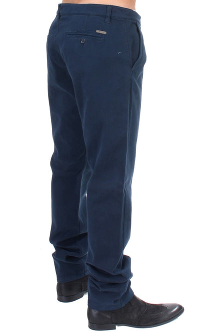 GF Ferre Chino eleganti in cotone elasticizzato blu