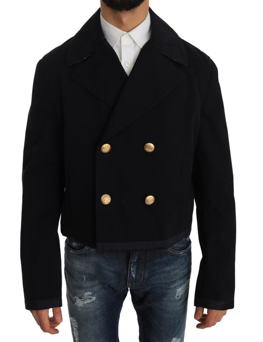 Dolce &amp; Gabbana Elegante Trench Blu Scuro