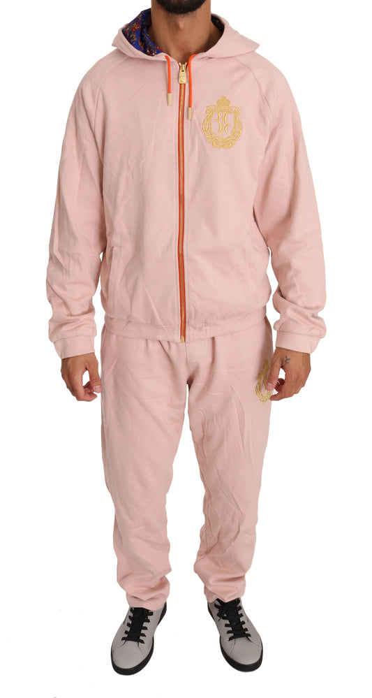 Billionaire Italian Couture Elegante felpa in cotone rosa Comfort di lusso